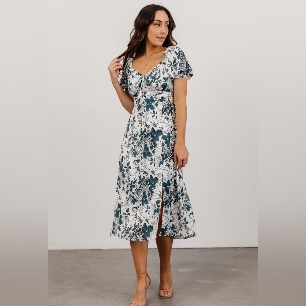 Baltic Born Cadence Midi Dress in Jade Floral NWT
